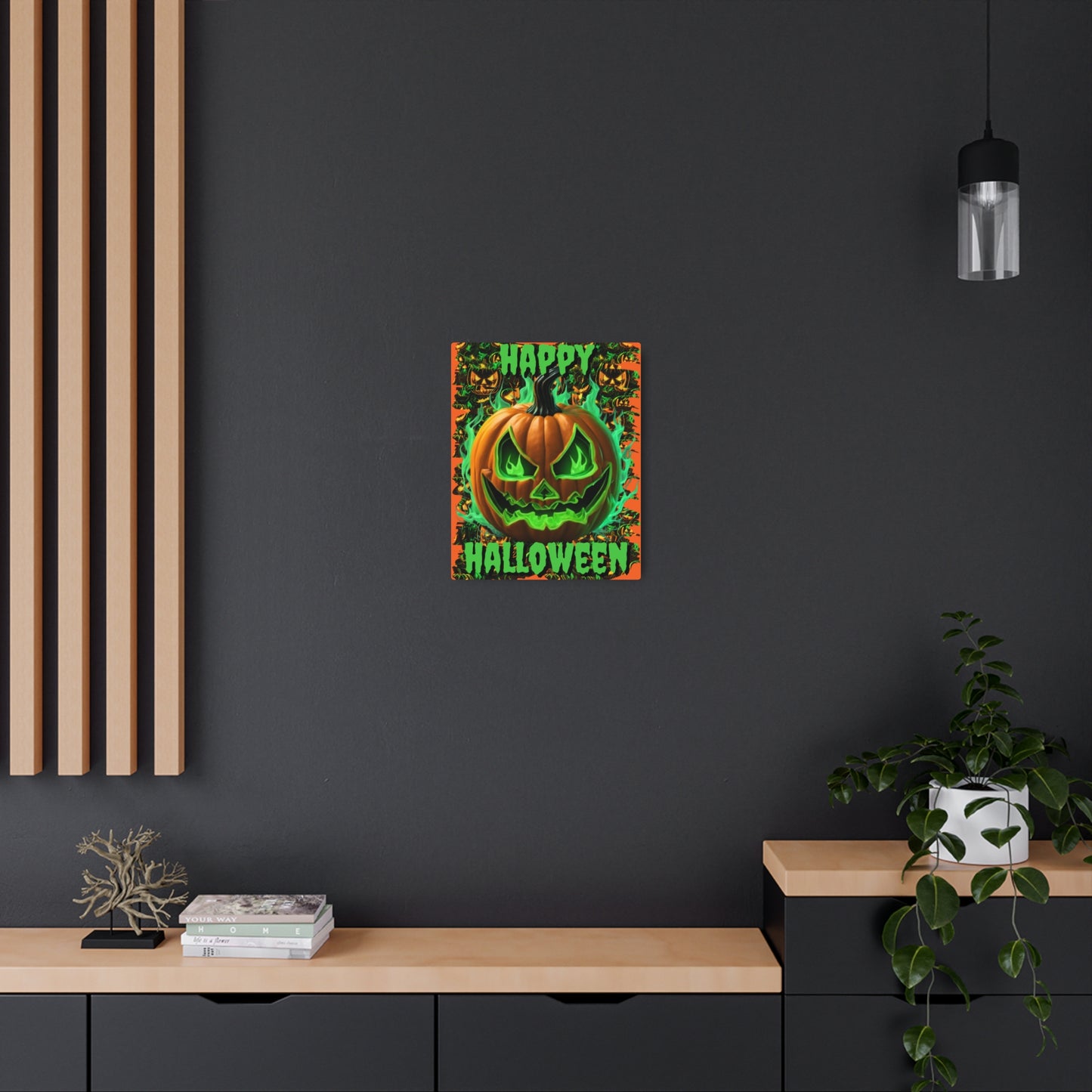 Happy Halloween Green Jack Metal Art Sign by CreepyCrafts.boo