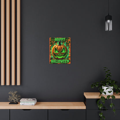 Happy Halloween Green Jack Metal Art Sign by CreepyCrafts.boo