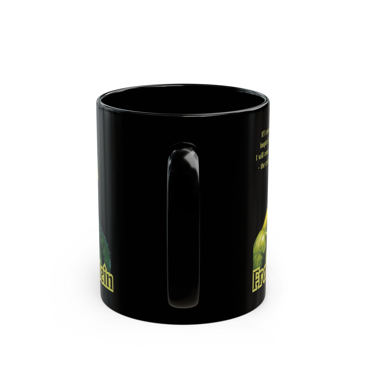 Frankenstein's Creature Black Mug by CreepyCrafts.boo