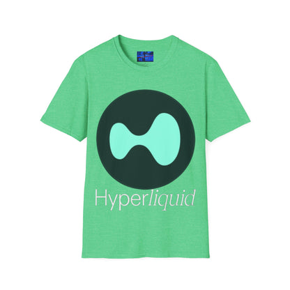 Hyperliquid White font Unisex T-Shirt by cypherpunkgear.com