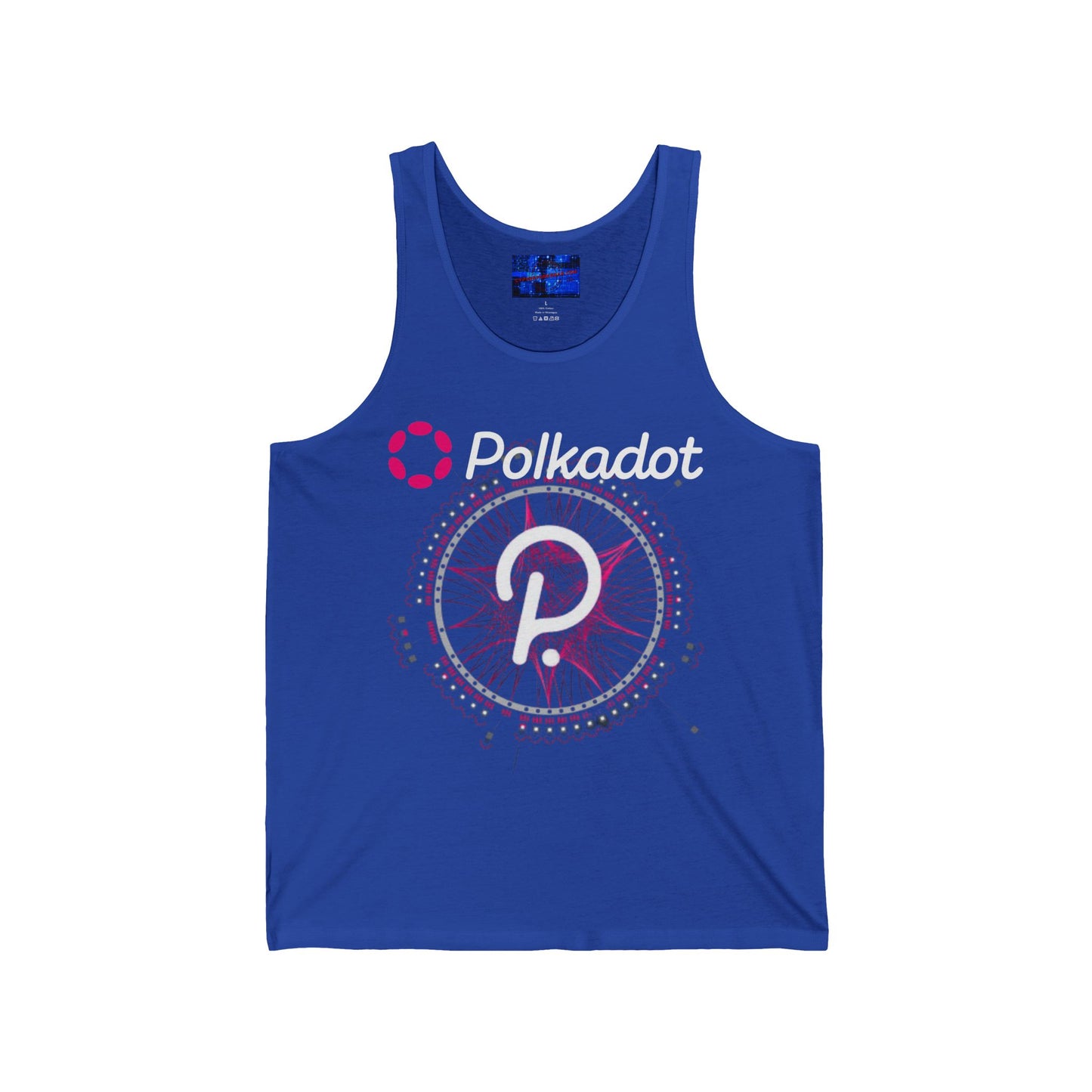 Polkadot (DOT) Unisex Jersey Tank Top by cypherpunkgear.com