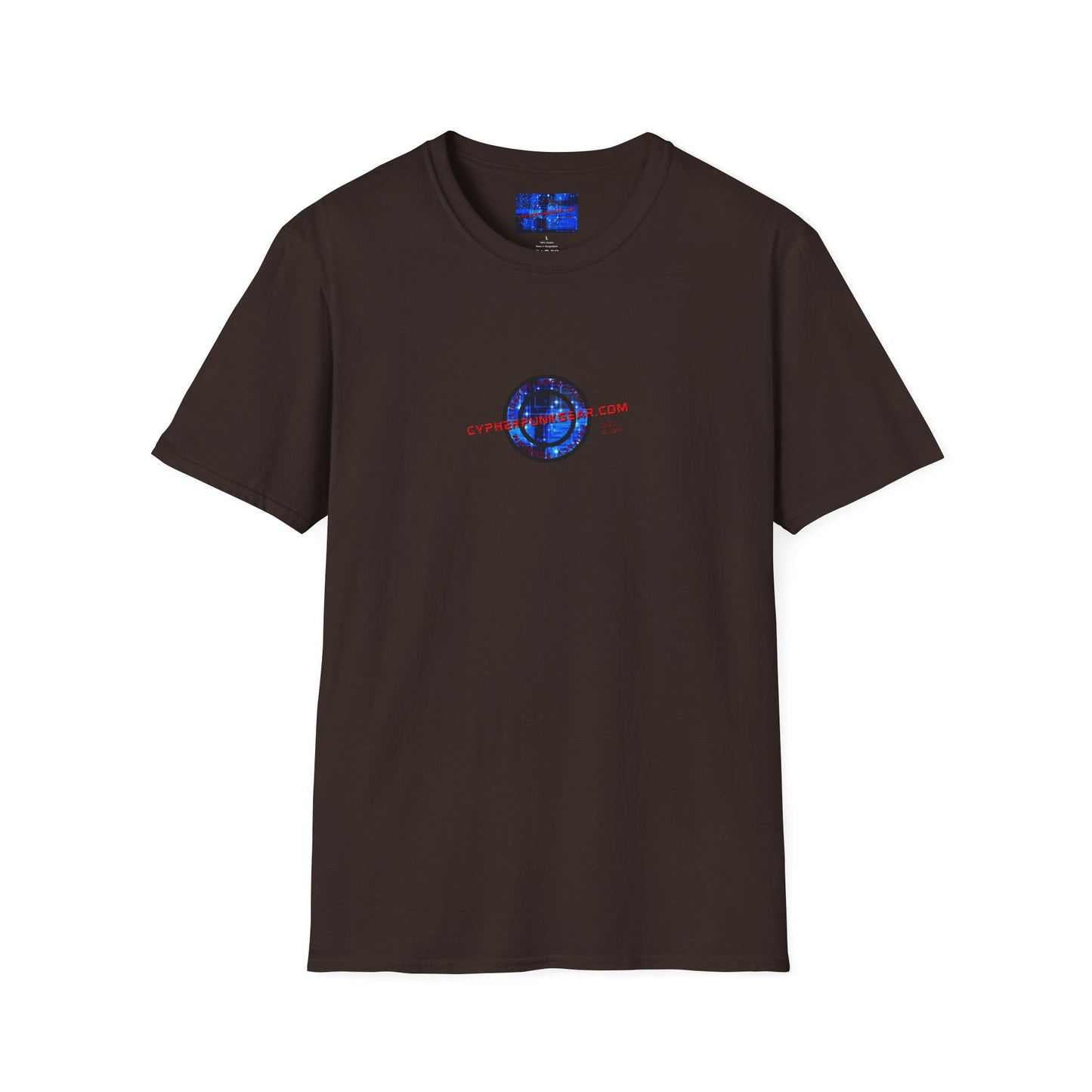 2-sided, cypherpunkgear.com Logo & Cityscape Dark colors Unisex T-Shirt by cypherpunkgear.com