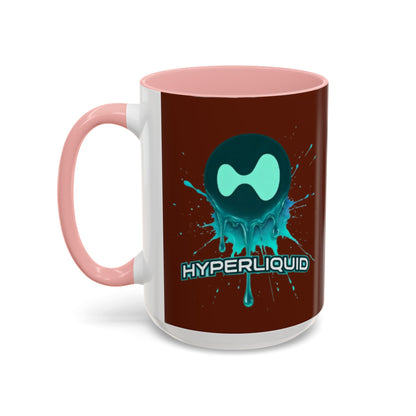 HYPE Drip Brown Accent Mug by cypherpunkgear.com