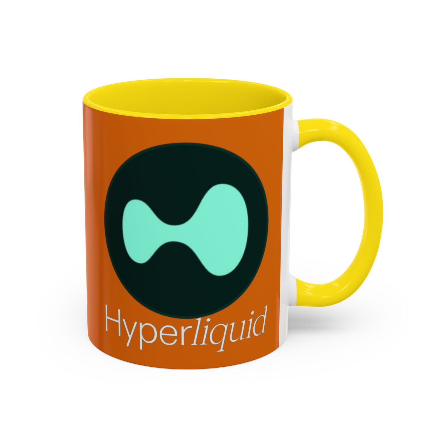 Hyperliquid White font Orange Accent Mug by cypherpunkgear.com