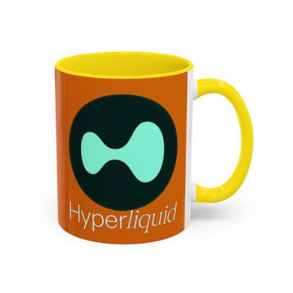 Hyperliquid White font Orange Accent Mug by cypherpunkgear.com