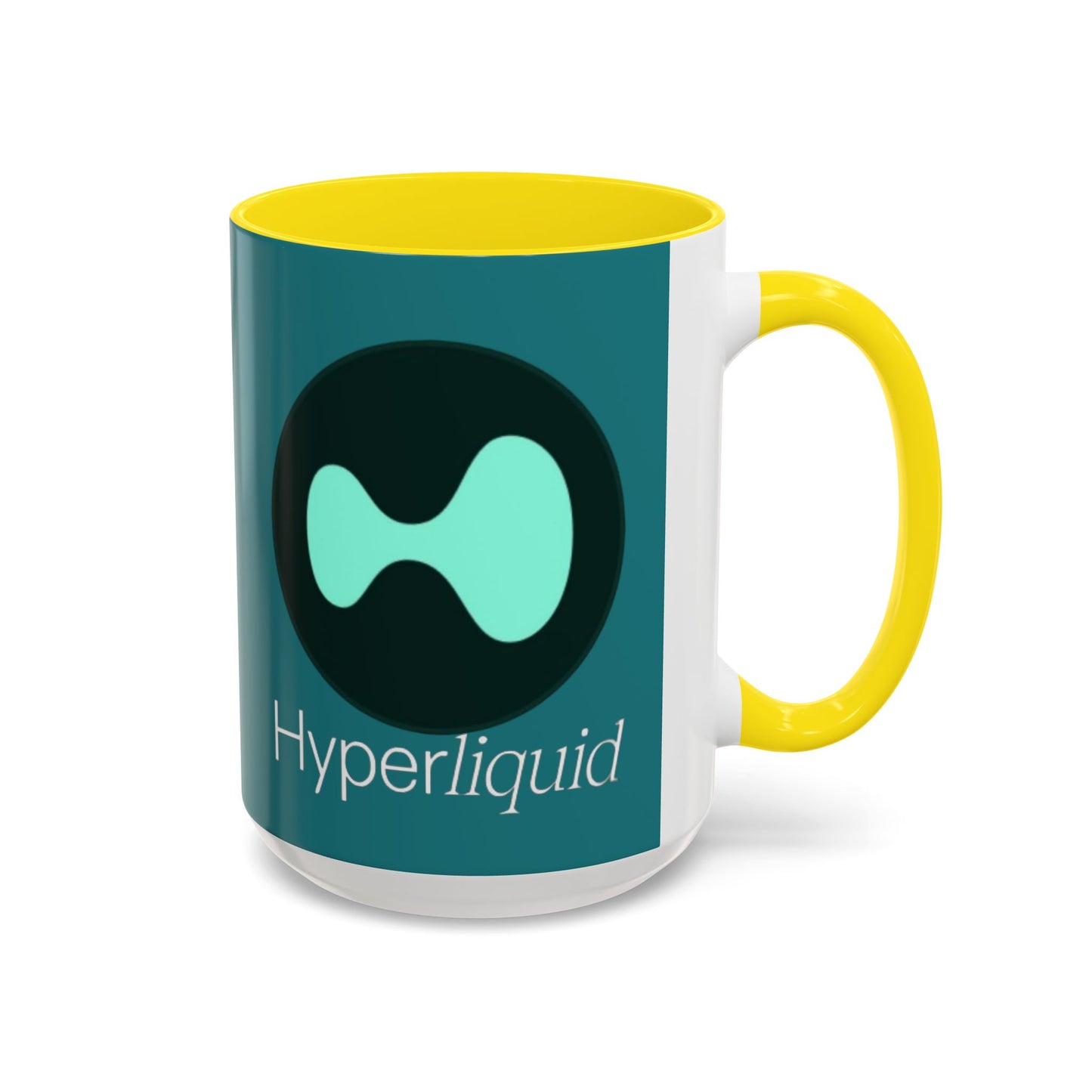 Hyperliquid White font Hyperliquid Accent Mug by cypherpunkgear.com