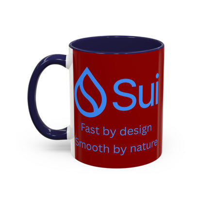 SUI Red Accent Mug by cypherpunkgear.com