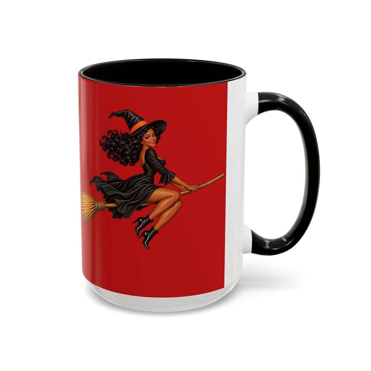 Velvet Vex Red Accent Mug by CreepyCrafts.boo