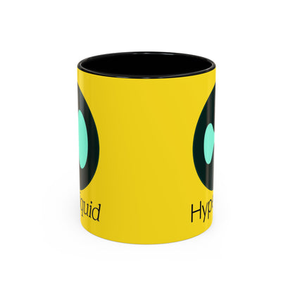 Hyperliquid Black font Yellow Accent Mug by cypherpunkgear.com