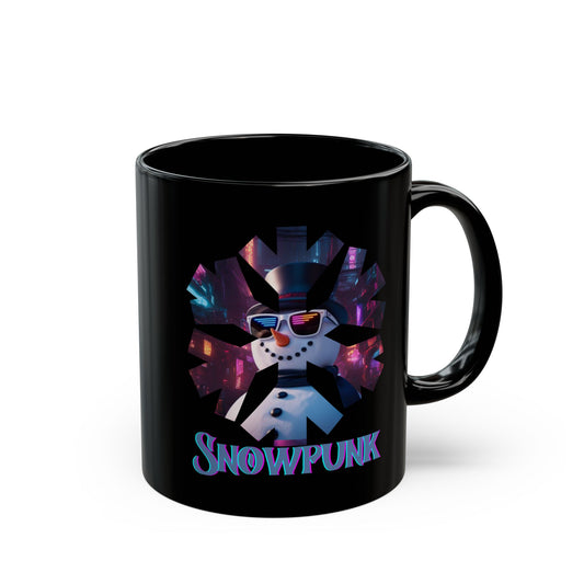 Snowpunk Black Mug by cypherpunkgear.com
