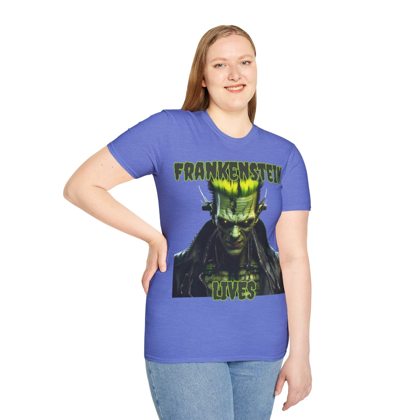 Frankenstein Lives Light colors Unisex T-Shirt by CreepyCrafts.boo