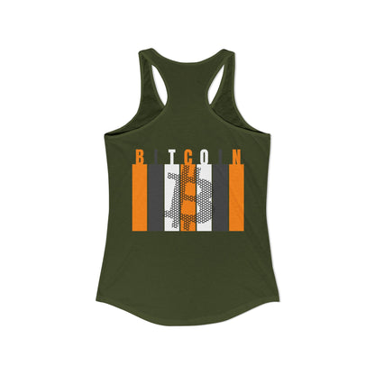 2-sided, Bitcoin (BTC) Decentralized Freedom Women's Racerback Tank Top by cypherpunkgear.com
