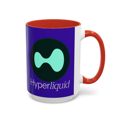 Hyperliquid White font Dark Purple Accent Mug by cypherpunkgear.com