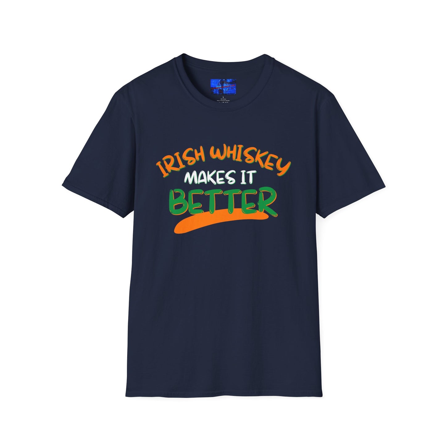 Irish Whiskey makes it better OWGfont DKcolors Unisex T-Shirt by cypherpunkgear