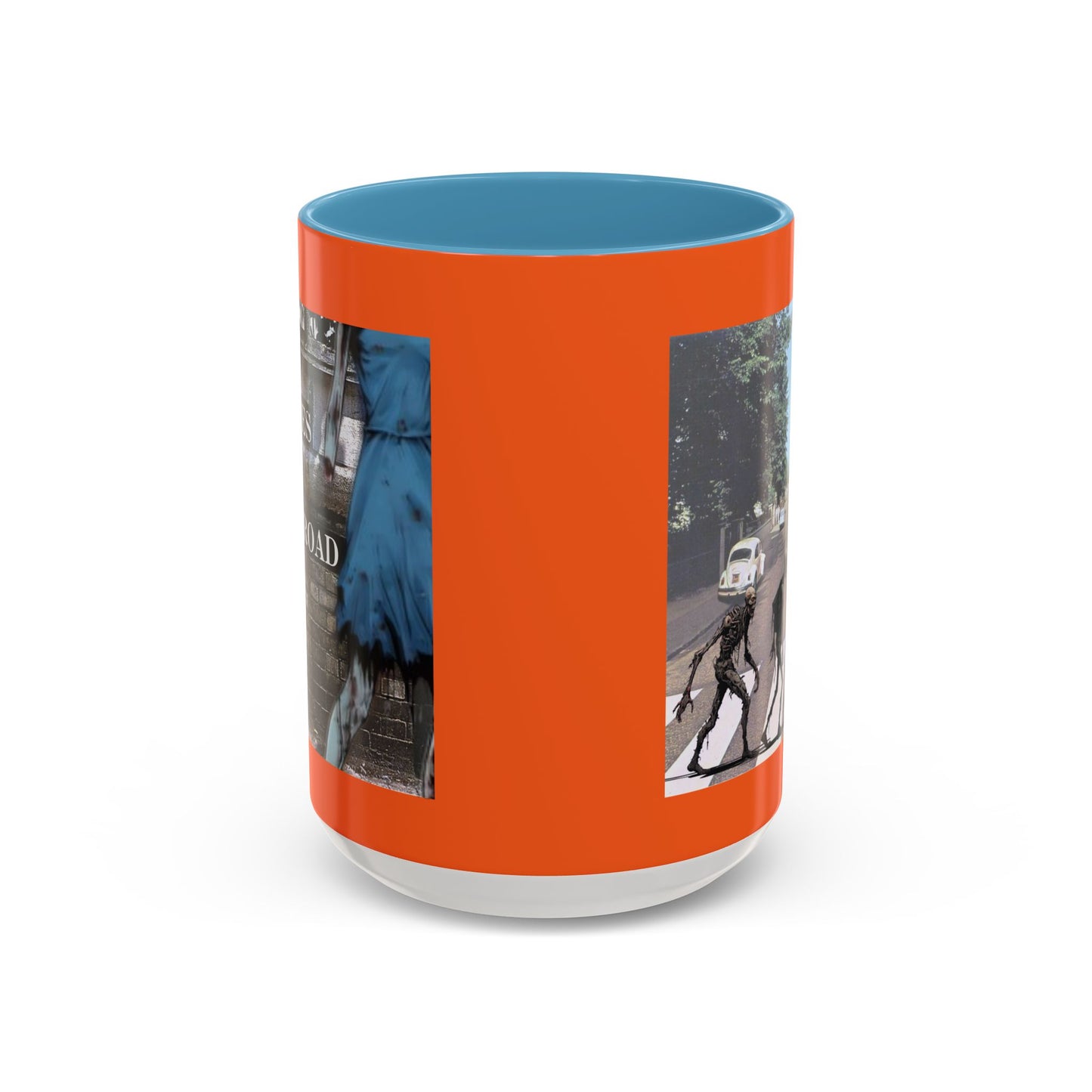 2-sided, Scabby Road Orange Accent Mug by CreepyCrafts.boo