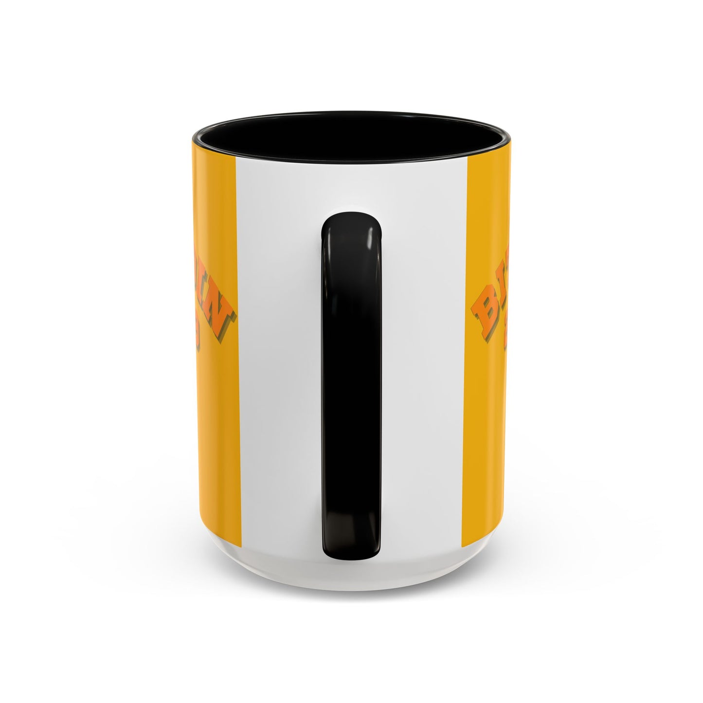 Bitcoin 2009 Yellow Accent Mug by cypherpunkgear.com