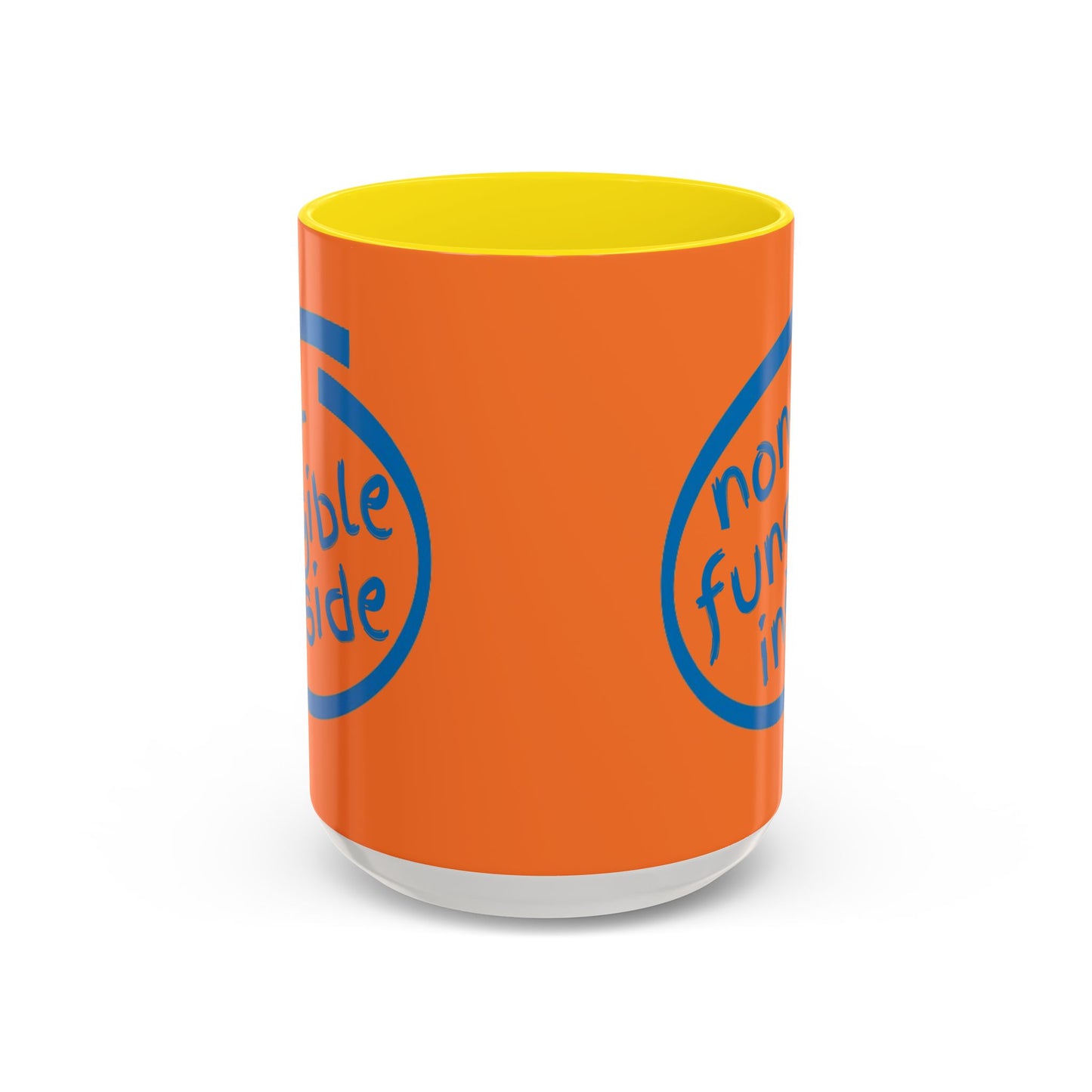 Non-Fungible Inside Orange Accent Mug by cypherpunkgear.com