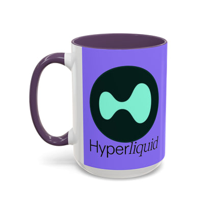 Hyperliquid Black font Light Purple Accent Mug by cypherpunkgear.com