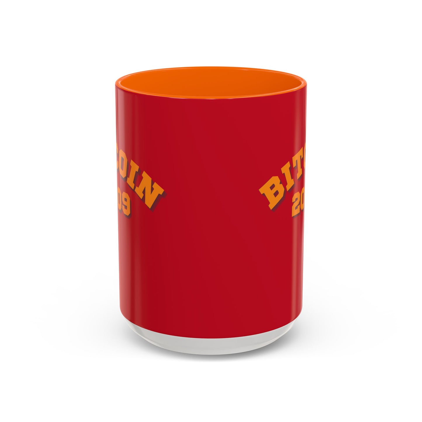 Bitcoin 2009 Red Accent Mug by cypherpunkgear.com