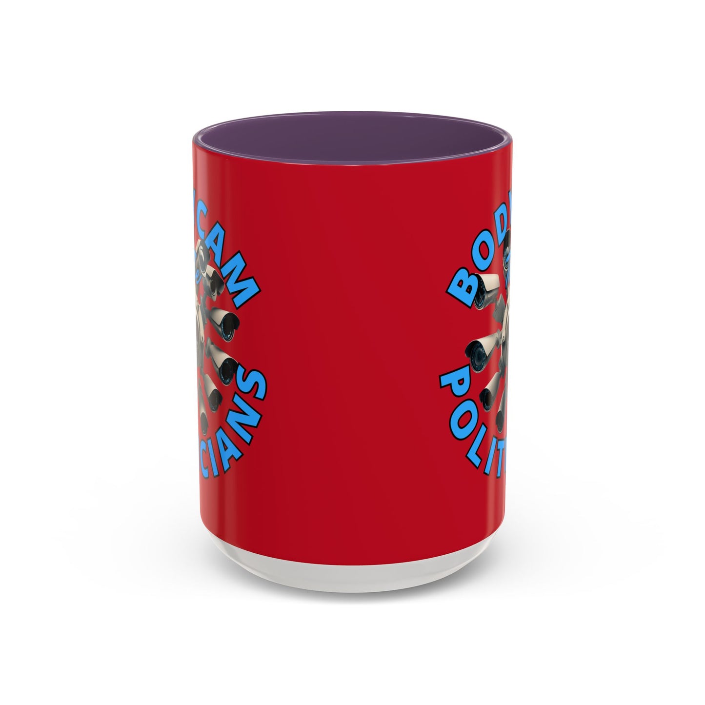 Bodycam the Politicians Cameras Red Accent Mug by cypherpunkgear.com