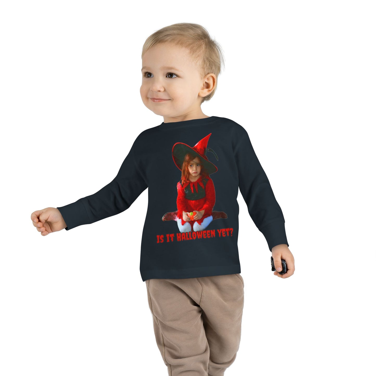 Is it Halloween yet? Toddler Long Sleeve Tee by CreepyCrafts.boo