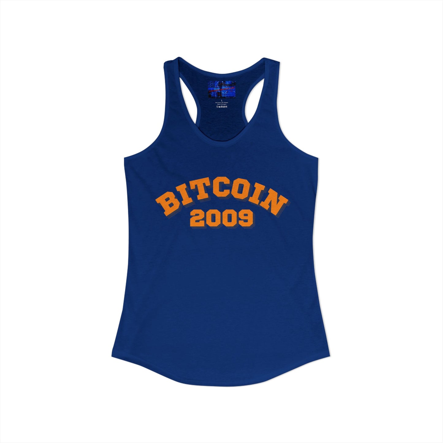 Bitcoin 2009 Women's Racerback Tank Top by cypherpunkgear.com
