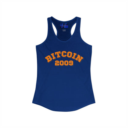Bitcoin 2009 Women's Racerback Tank Top by cypherpunkgear.com