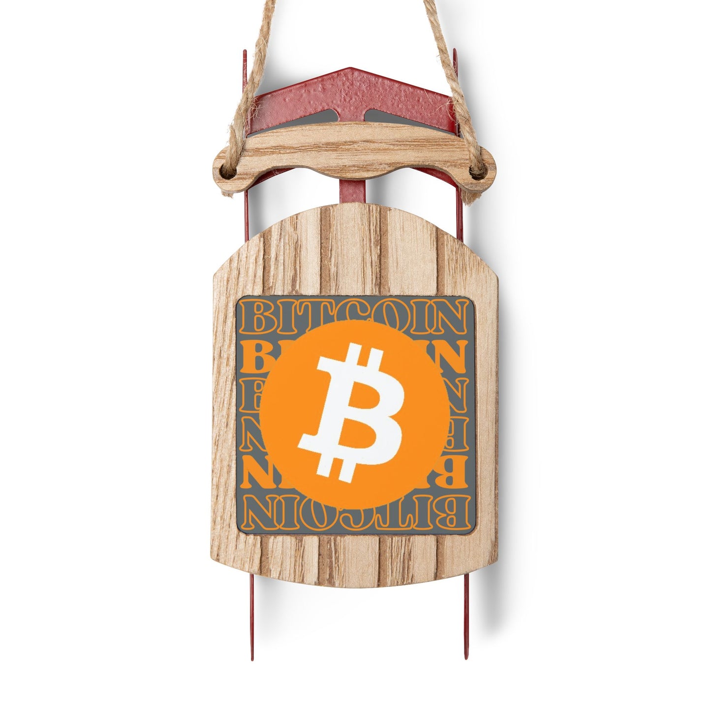¡Bitcoin! ¡Bitcoin! ¡Bitcoin! ¡Ornamento del trineo por cypherpunkgear!