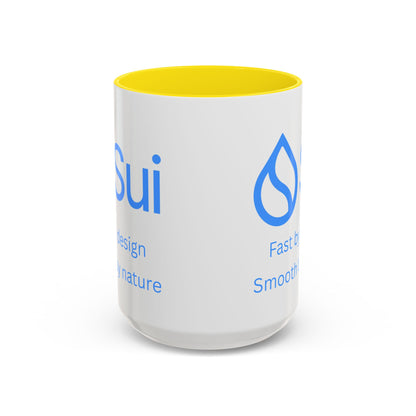 SUI White Accent Mug by cypherpunkgear.com