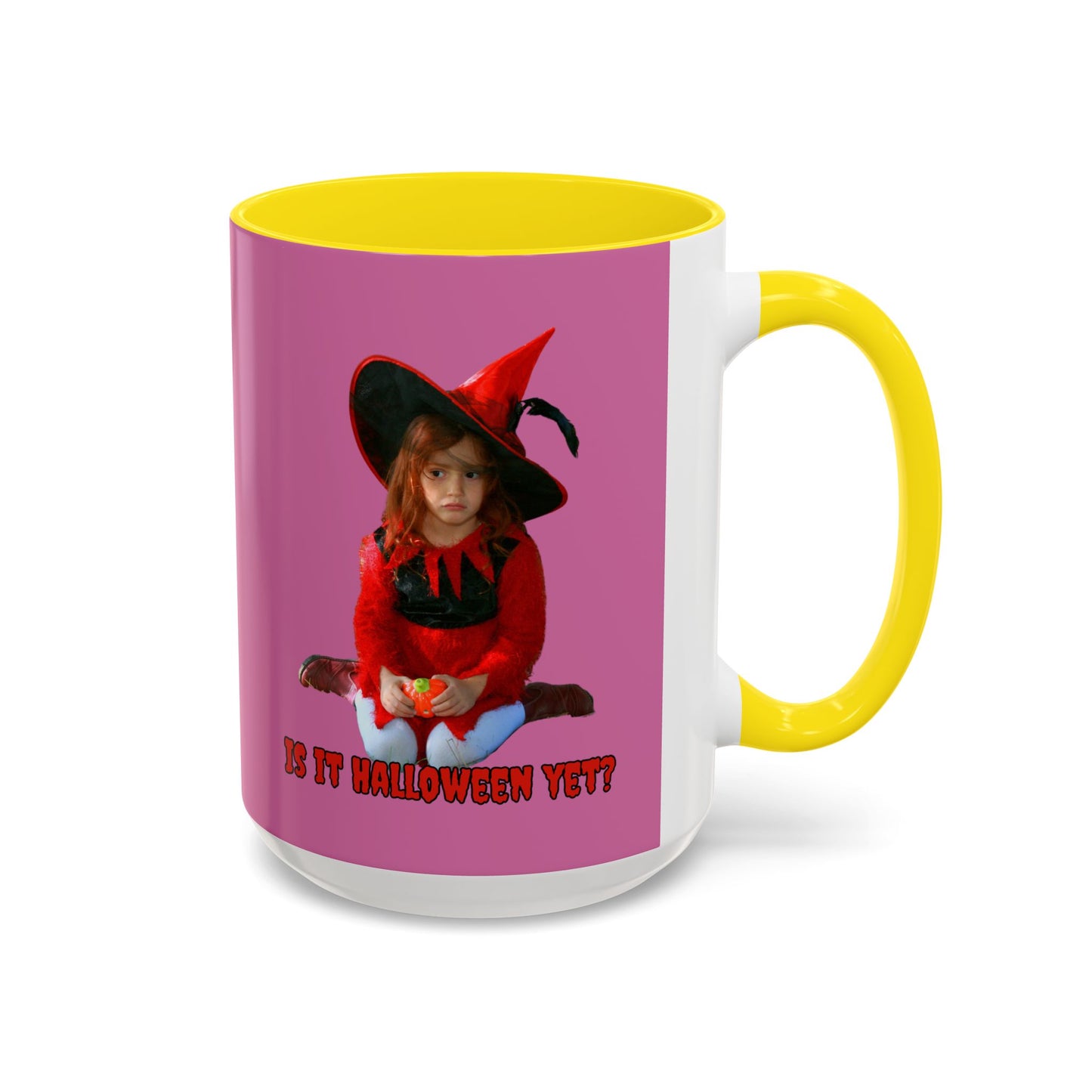 Is it Halloween yet? Pink Accent Mug by CreepyCrafts.boo