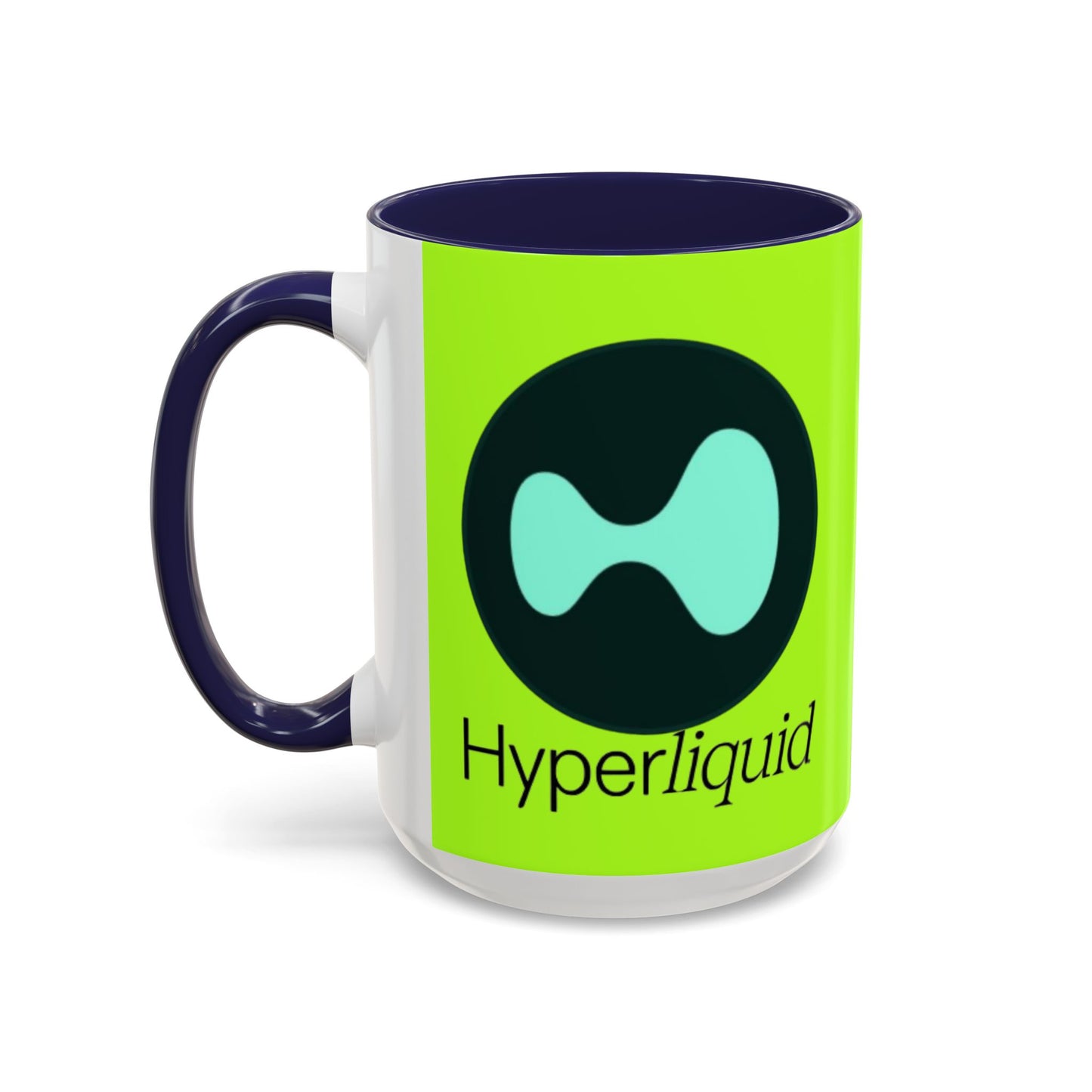 Hyperliquid Black font Green Accent Mug by cypherpunkgear.com