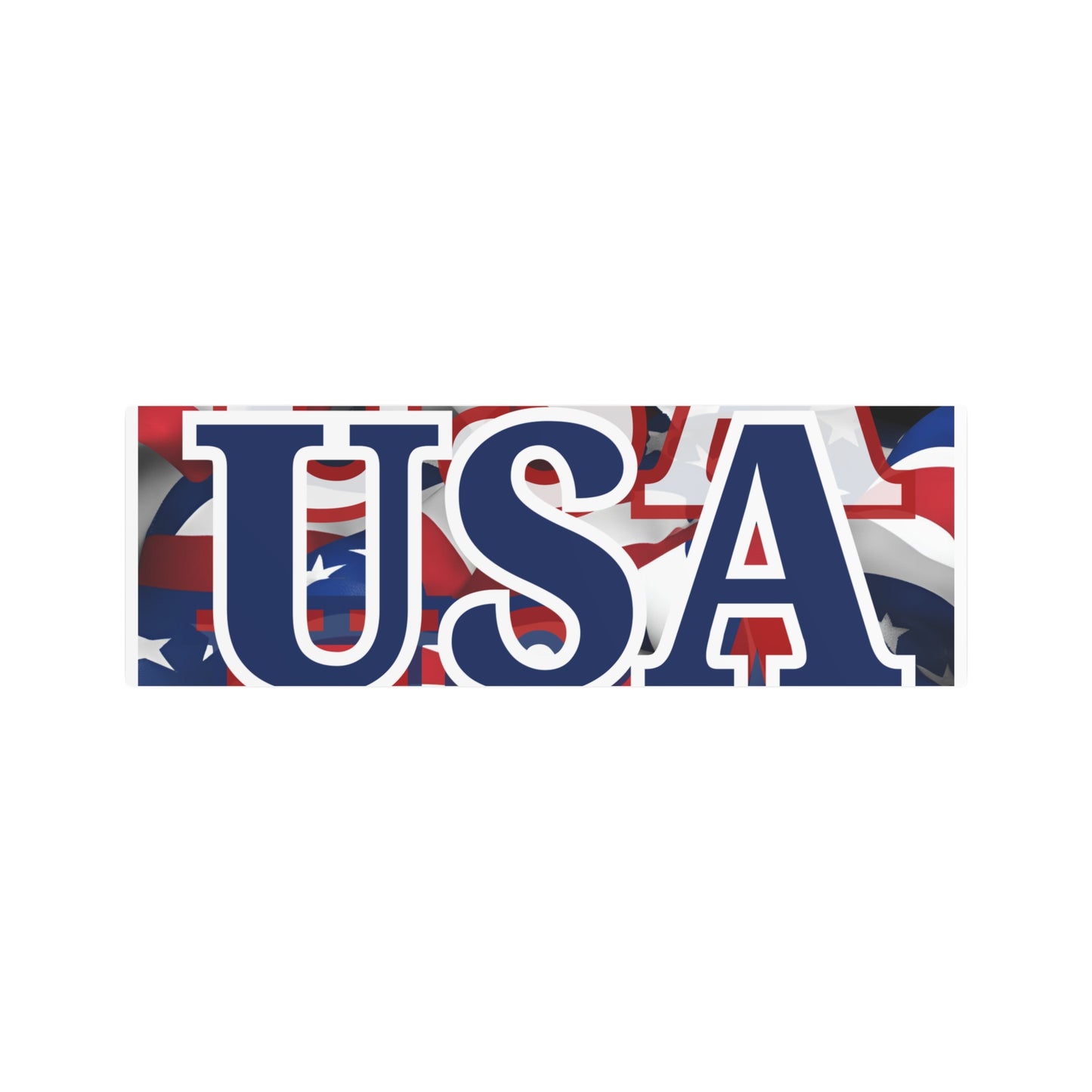 USA! USA! USA Blue Center Metal Art Sign by cypherpunkgear