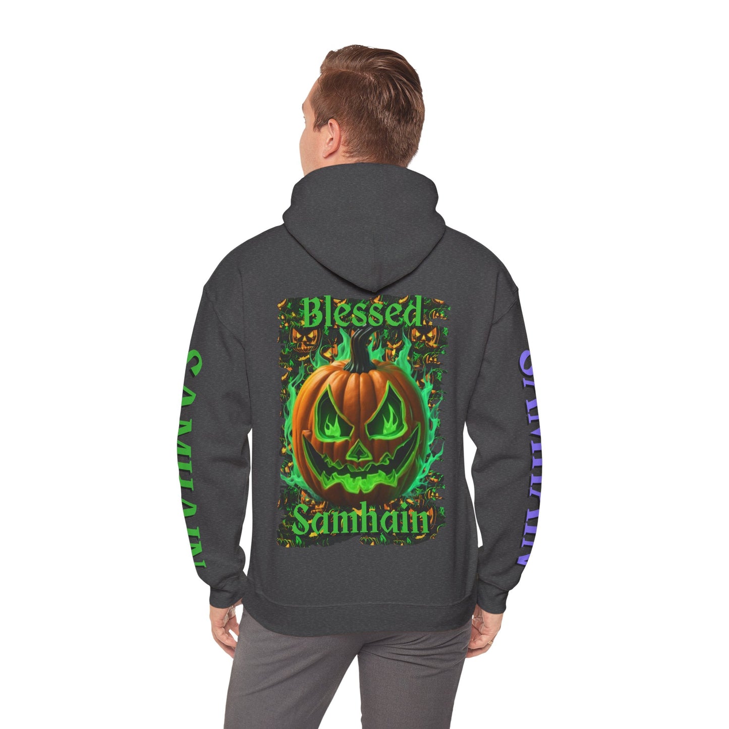 Blessed Samhain Green Jack Hoodie Unisex Hooded Sweatshirt by CreepyCrafts.boo