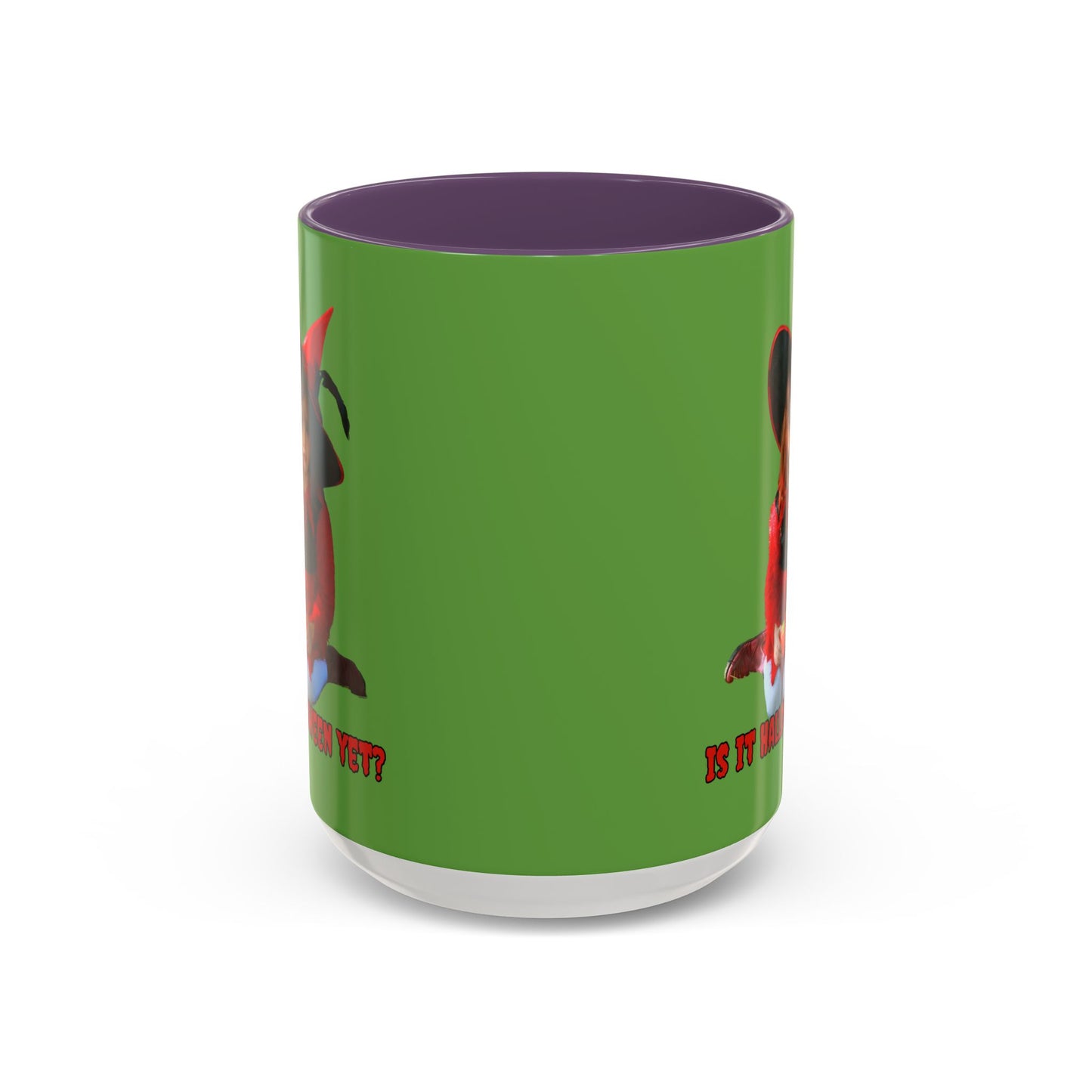 Is it Halloween yet? Green Accent Mug by CreepyCrafts.boo