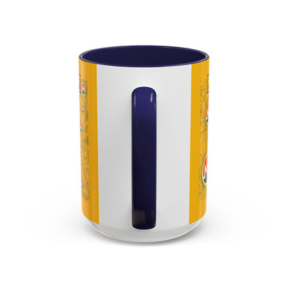 Monero (XMR) don't assume your freedoms are assured Yellow Accent Mug by cypherpunkgear.com
