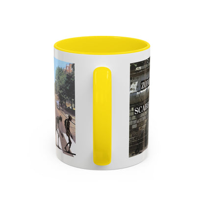 2-sided, Scabby Road White Accent Mug by CreepyCrafts.boo