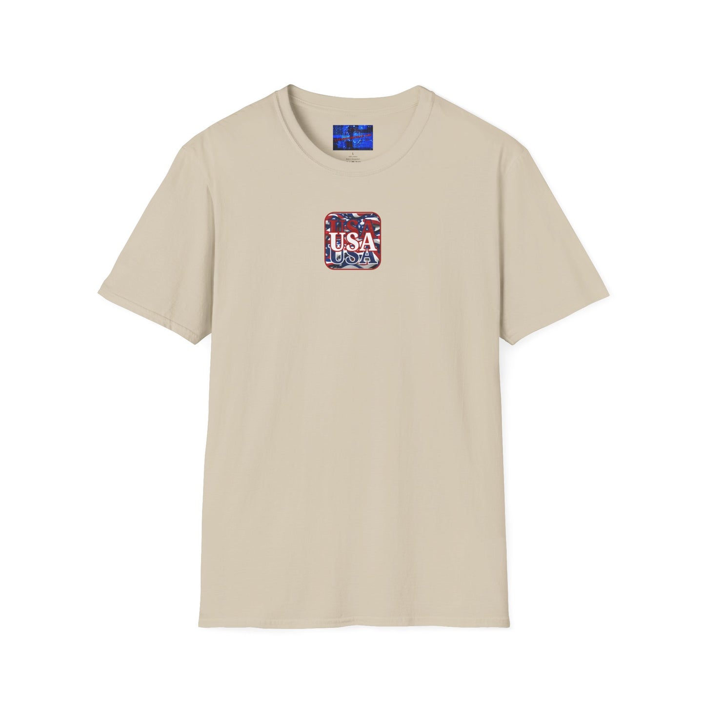 2-sided Red WHITE and Blue USA Patriot Light colors Unisex T-Shirt by cypherpunkgear.com