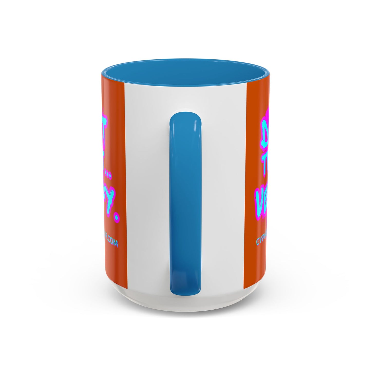 Don't Trust...Verify. Orange Accent Mug by cypherpunkgear.com