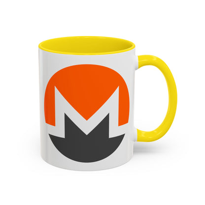 Monero (XMR) White Accent Mug by cypherpunkgear.com