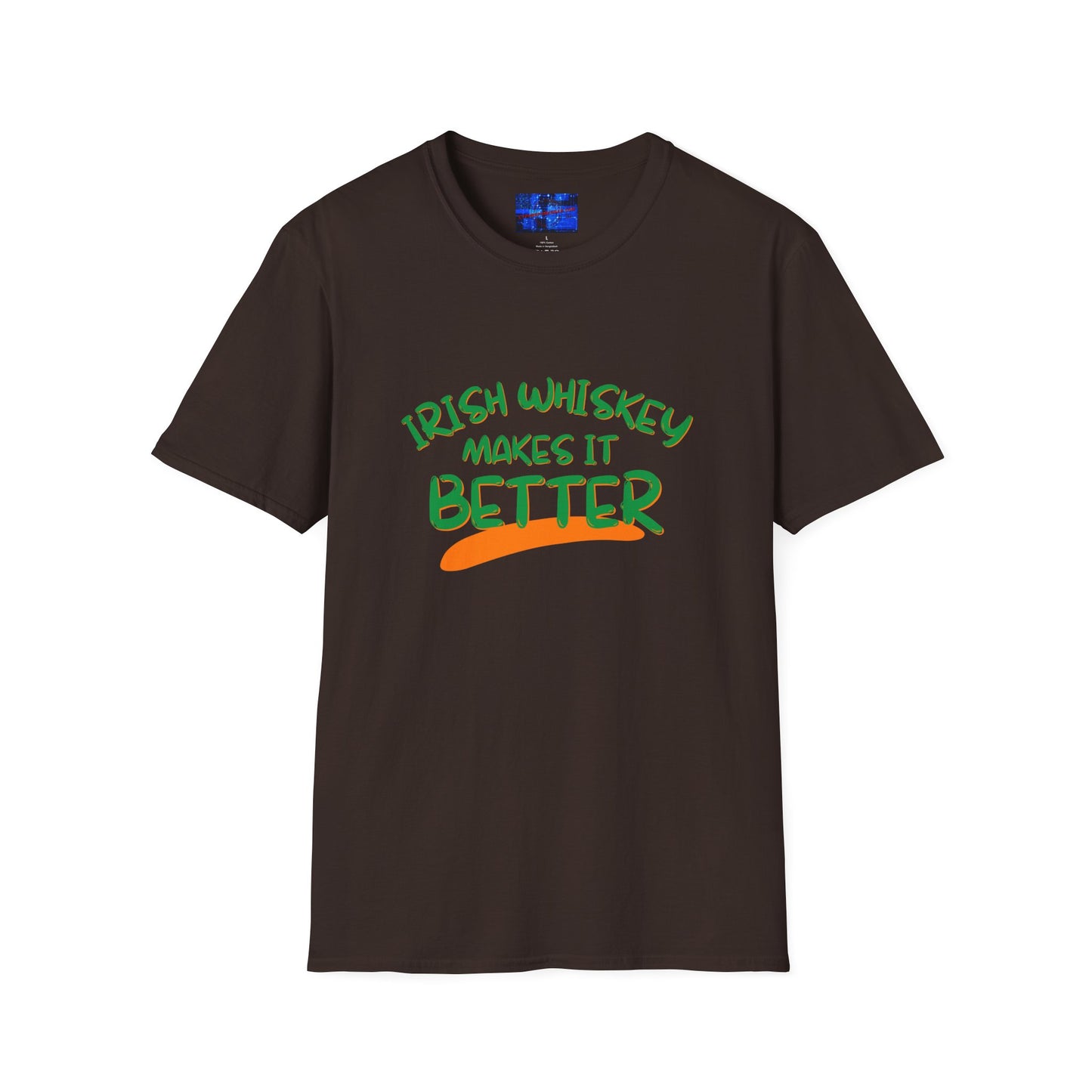 Irish Whiskey makes it better GNfont DKcolors Unisex T-Shirt by cypherpunkgear.com