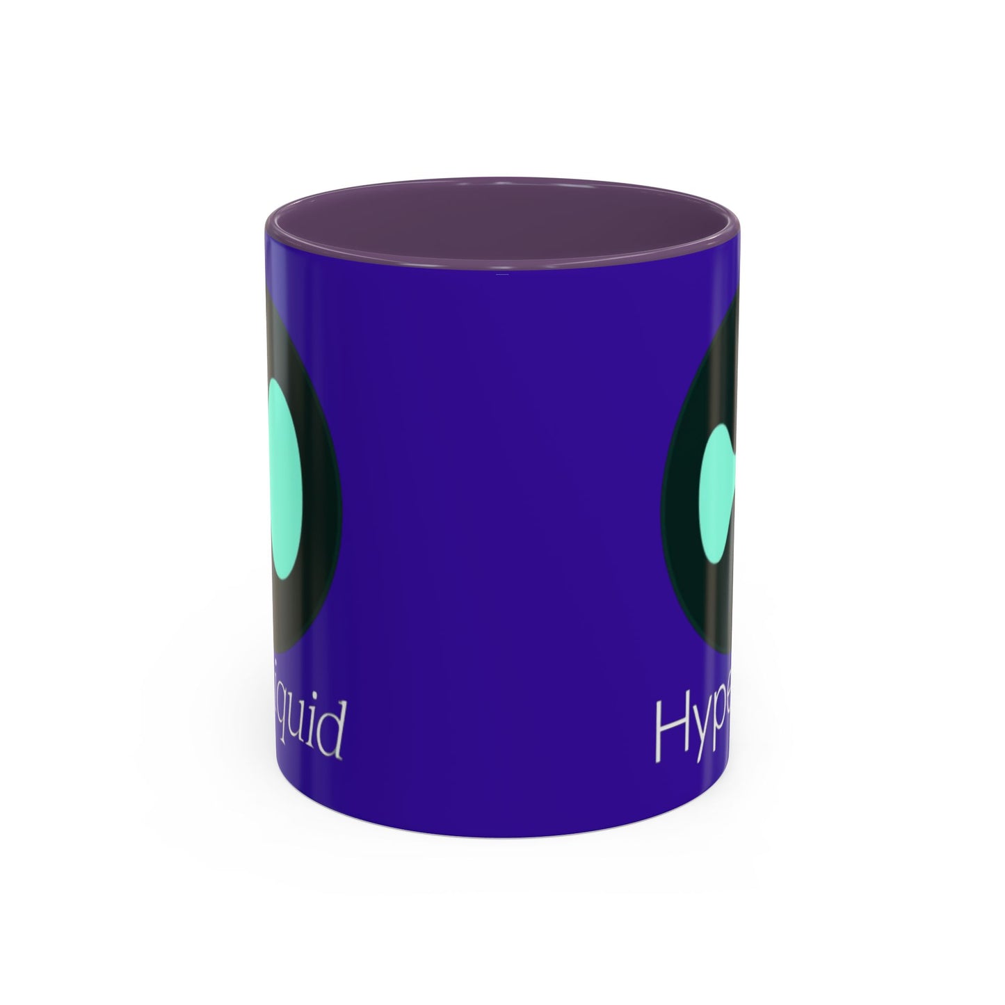Hyperliquid White font Dark Purple Accent Mug by cypherpunkgear.com