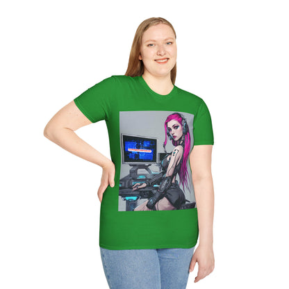 Netrunner Cyberpunk Dark colors Unisex T-Shirt by cypherpunkgear.com