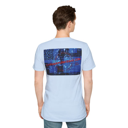 2-sided, cypherpunkgear.com logo Light colors Unisex T-Shirt by cypherpunkgear.com