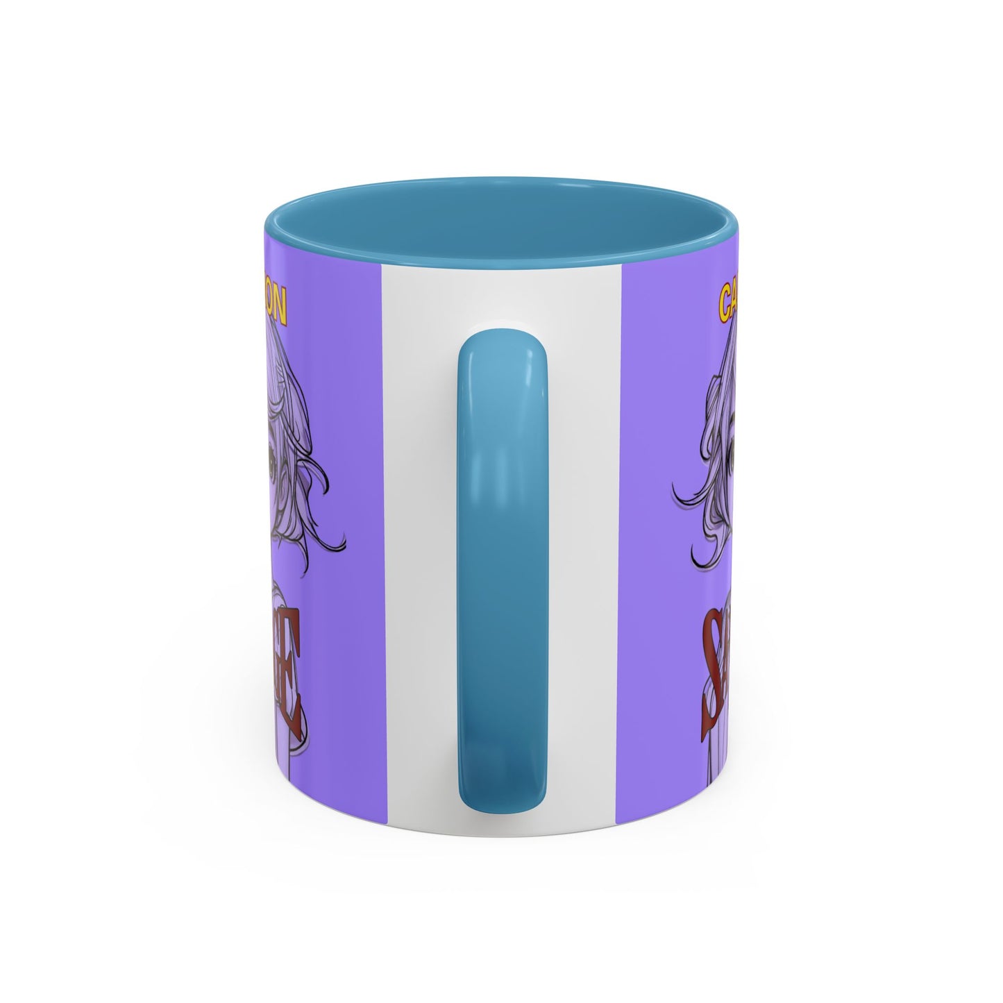 Caution, Savage Light Purple Accent Mug by cypherpunkgear.com