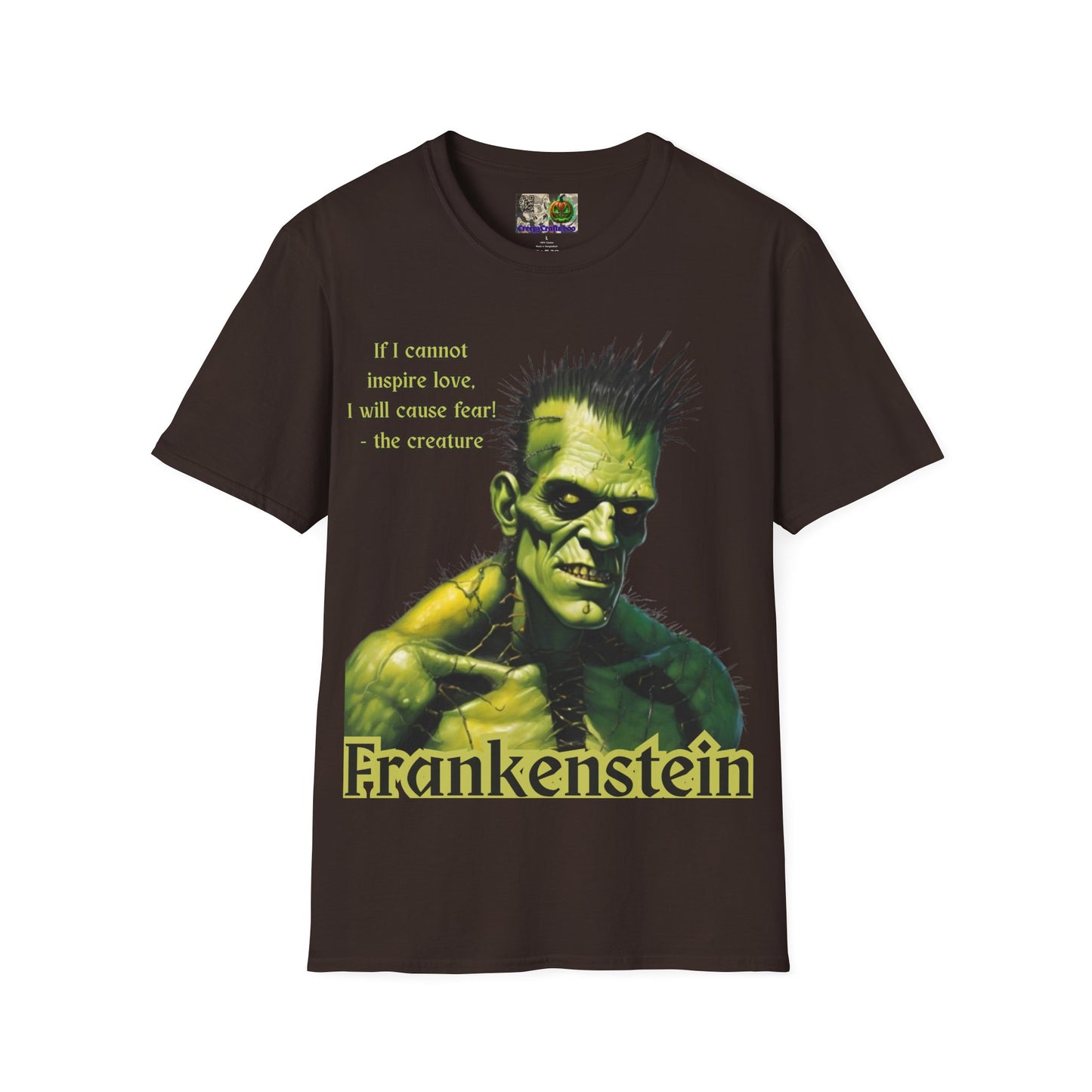 Frankenstein's Creature Dark colors Unisex T-Shirt by CreepyCrafts.boo