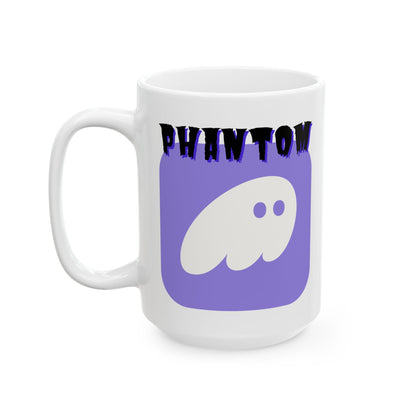 Phantom Hot Wallet White Mug by cypherpunkgear.com