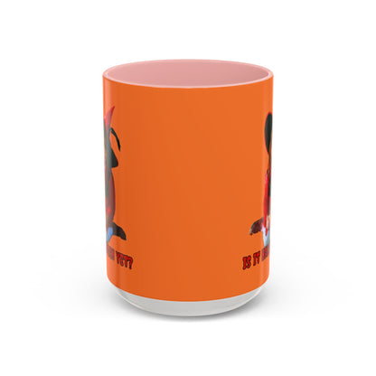 Is it Halloween yet? Orange Accent Mug by CreepyCrafts.boo