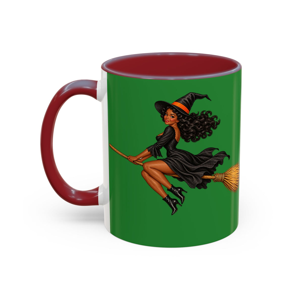 Velvet Vex Green Accent Mug by CreepyCrafts.boo