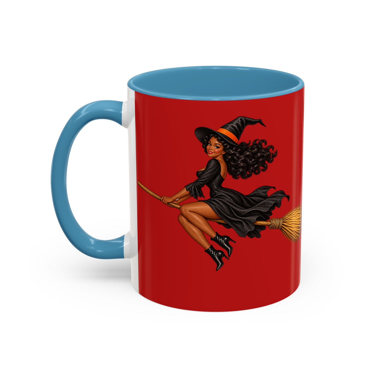 Velvet Vex Red Accent Mug by CreepyCrafts.boo