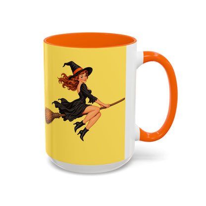 Hazel Hex Yellow Accent Mug by CreepyCrafts.boo